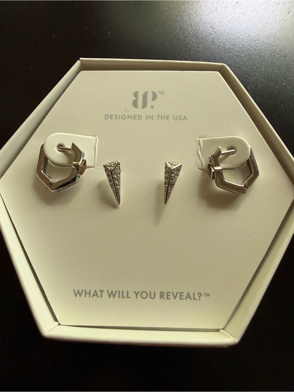 .925 Sterling Silver Earring Set - hoops and studs
